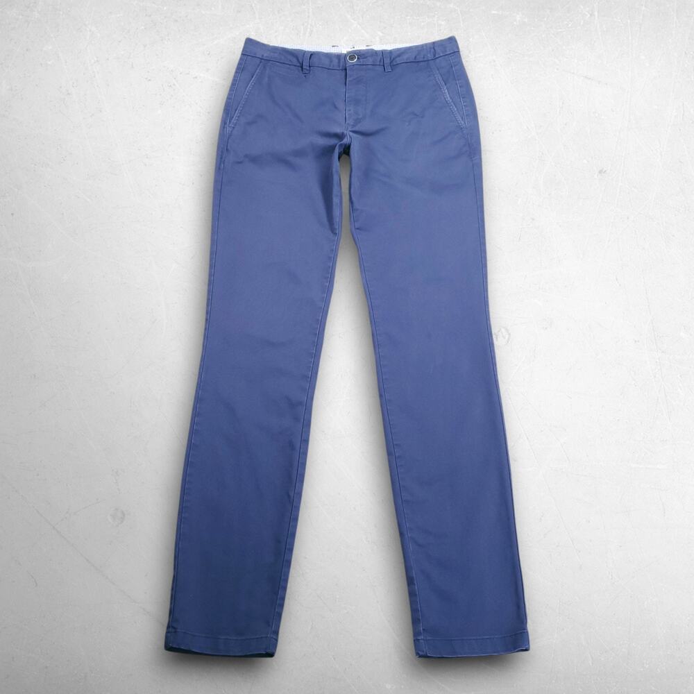 Perk Feel Good Chinos Men 32/34 Blue Stretch Slim Fit Straight Leg Pants Preppy